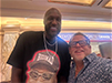 Michael Duda with Lamar Odom former NBA basketball forward with Los Angeles Lakers and Dalas Mavericks Husband of Khloe Kardashian at Resorts World Las Vegas
